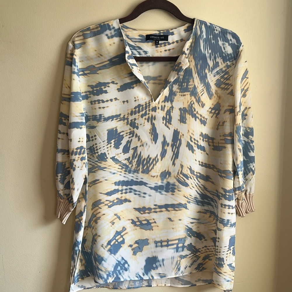 Lafayette 148, 100% silk blouse, size M